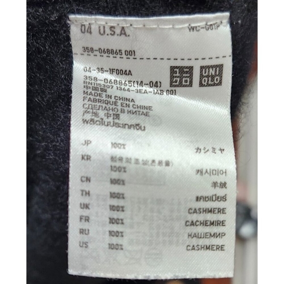 UNIQLO 100% Cashmere Sweater Black Women’s M Soft Luxury Knit Pullover Classic - Picture 7 of 12